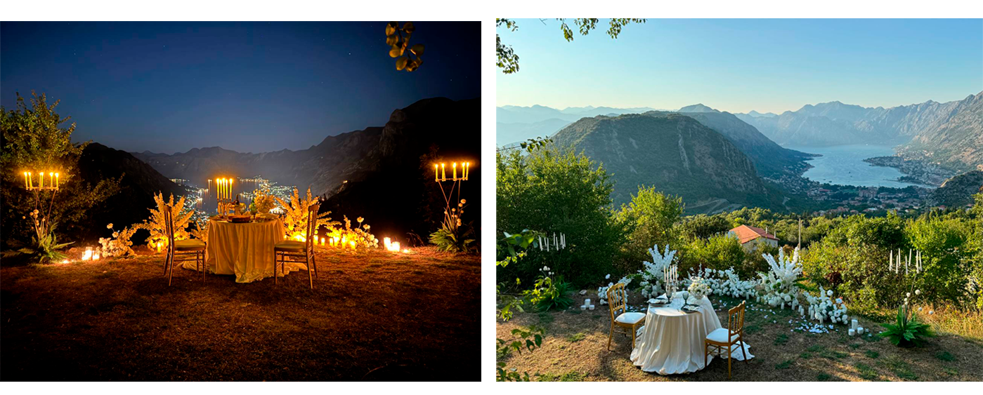 romantic evening in Montenegro